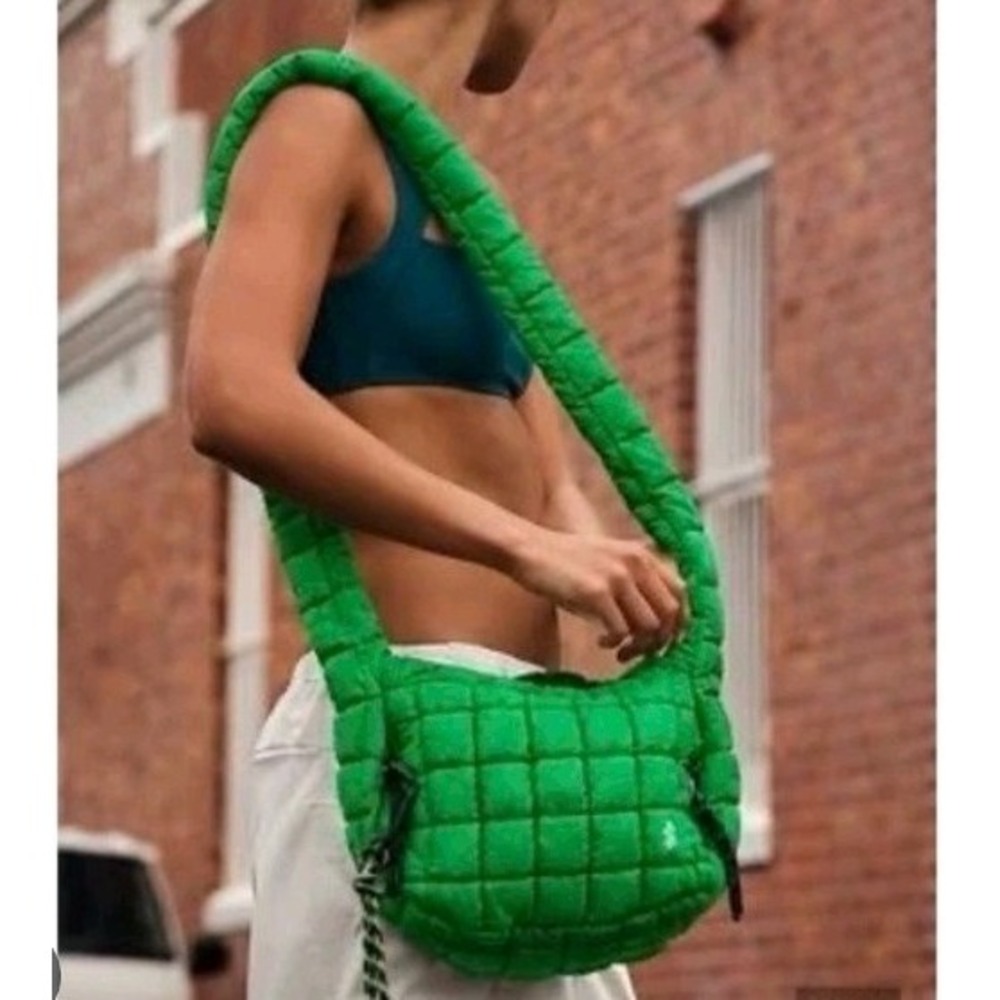 Free People Quilted Baby Carryall Green NWOT